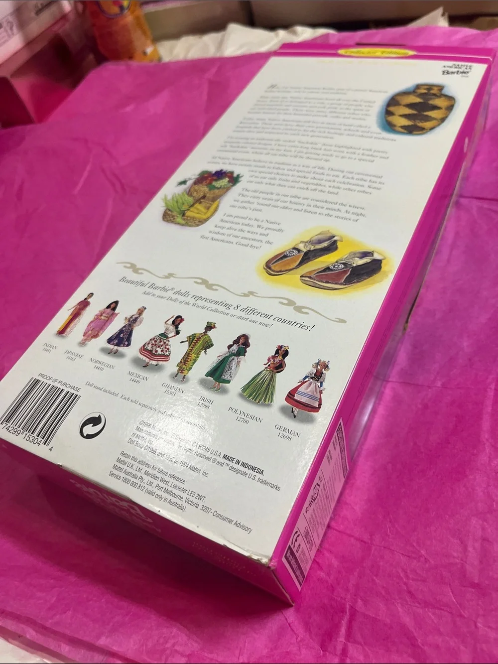 1996 Collector Edition Native American Barbie Dolls of the World Collection NRFB